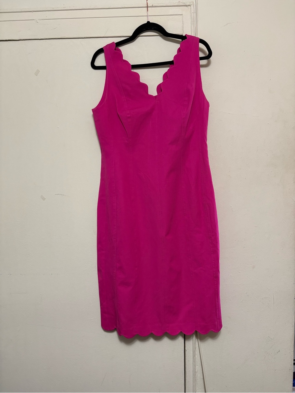 Banana Republic Pink Scalloped Sheath Dress